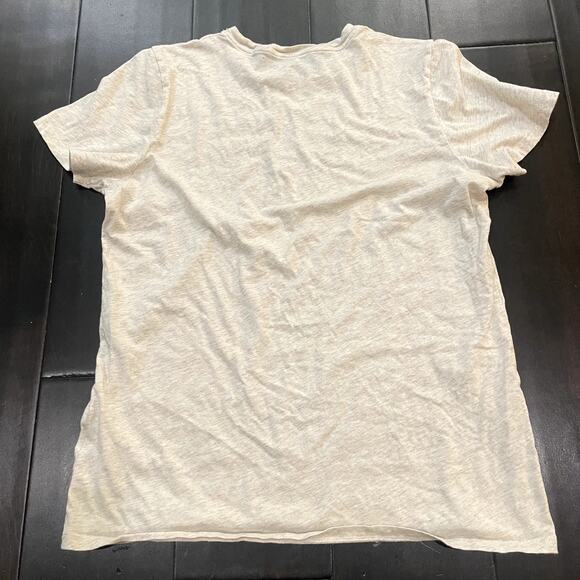 Everlane T Shirt Heathered Cream Short Sleeve Crew Neck Women's Size L - Picture 3 of 3